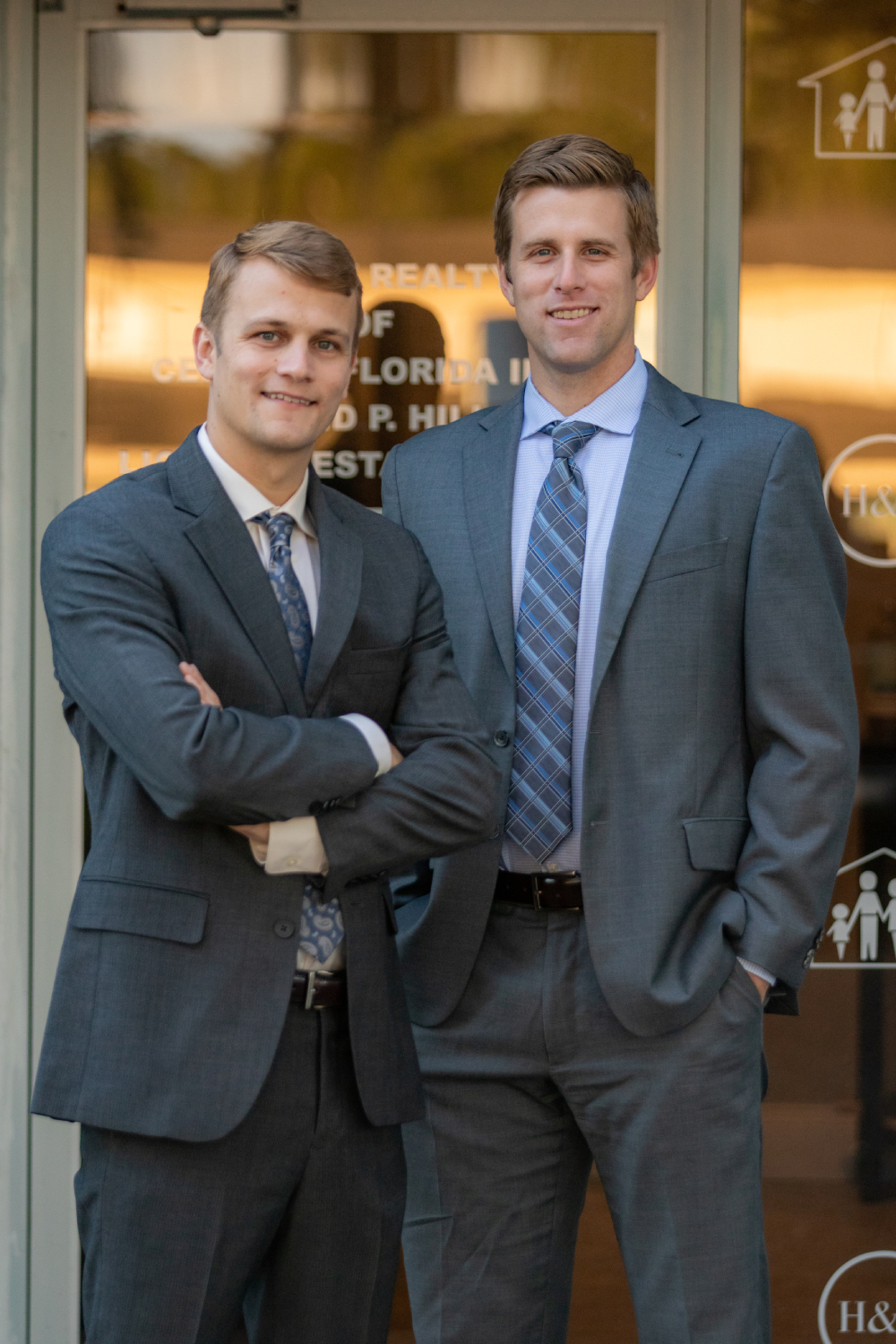 Thomas and Daniel Hill outside their Orange City office